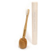 Bambusový kartáček - bílá Bambusové pouzdro: Bez cestovního pouzdra