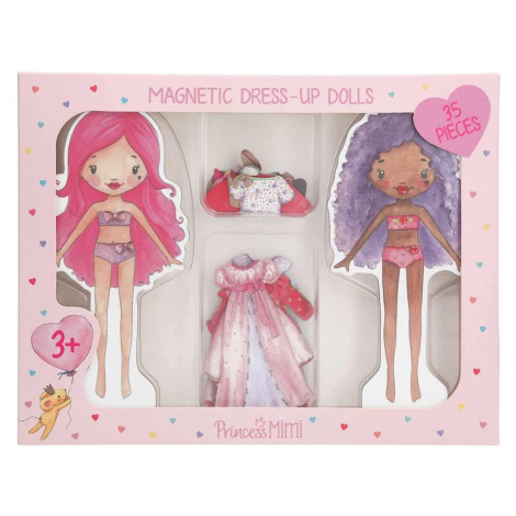 Princess Mimi, 3487857, Dress up dolls, magnetická hra pro děti, oblékání, 35 ks