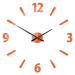 ModernClock 3D nalepovací hodiny Klaus oranžové