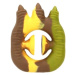 Fidget tlapa Dino World, hnědá, zelená, žlutá | 0411747_A