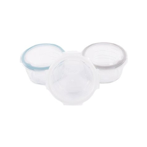 Bo Jungle Skleněné misky s víčky B-Glass Bowls 280 ml White/Grey/Blue