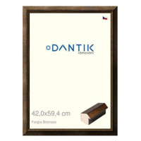 DANTIK rámeček 42 × 59,4, Forgia Bronzea plexi čiré