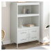 vidaXL Skříň highboard bílá 68 x 39 x 113 cm ocel