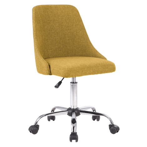 Kancelářská židle EDIZ, žlutá/chrom Tempo Kondela