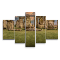 Sablio Obraz - 5-dílný Stonehenge - 125x90 cm