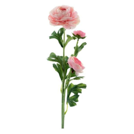 Pryskyřník NEW ORLEANS řezaný umělý se 3 květy sv.růžový 64cm Nova Nature
