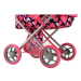 Hluboký kočárek pro panenky Baby Mix Varianta: puntíkovaný - růžová