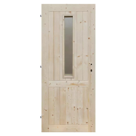 Palubkové dveře 1S prosklené 80L smrk BAUMAX