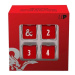 Sada kostek Dungeons & Dragons - Heavy Metal Red and White D6 (Ultra Pro)