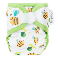 Bobánek Látková plenka novorozenecké svrchní kalhotky, suchý zip - Včelky