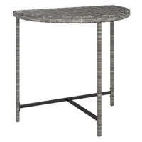 Zahradní stůl šedý 80 × 50 × 75 cm polyratan, 316655