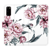 iSaprio flip pouzdro Pink Flowers pro Samsung Galaxy S20