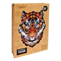 Dřevěné barevné puzzle - mocný tygr