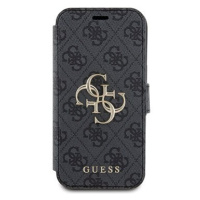 Guess PU 4G Metal Logo Book Pouzdro pro iPhone 15 Grey