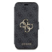 Guess PU 4G Metal Logo Book Pouzdro pro iPhone 15 Grey