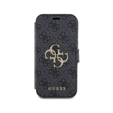 Guess PU 4G Metal Logo Book Pouzdro pro iPhone 15 Grey