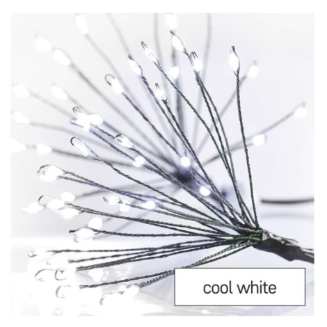 LED světelný řetěz – svítící trsy, nano, 2,35 m, vnitřní, studená bílá, časovač EMOS