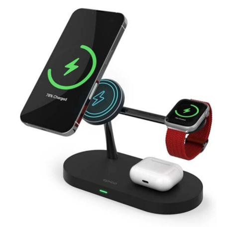 EPICO 3in1 bezdrátová nabíječka s podporou uchycení MagSafe pro iPhone, AirPods a Apple Watch - 