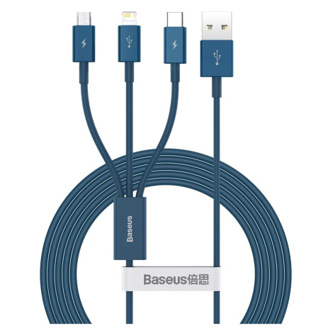 Kabel USB cable 3in1 Baseus Superior Series, USB to micro USB / USB-C / Lightning, 3.5A, 1.2m (b