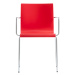 PEDRALI - Židle KUADRA XL 2404 DS s područkami - červená