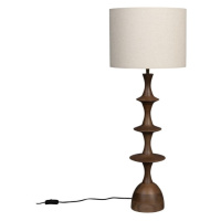 Hnědo-krémová stolní lampa s textilním stínidlem (výška 90 cm) Cath – Dutchbone