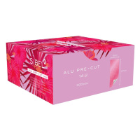 Sibel AluFoil Sheets 300 pcs - předřezaný alobal šturkturovaný, 300 ks/bal HIBISCUS Edice - růžo