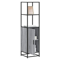 vidaXL Skříň highboard šedá sonoma 35,5x35x139 cm kompozit a kov