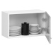 Ak furniture Závěsná kuchyňská skříňka Olivie W 60 cm bílá/metalický lesk