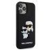 Zadní kryt Karl Lagerfeld 3D Rubber Karl and Choupette pro Apple iPhone 12/12 Pro, black