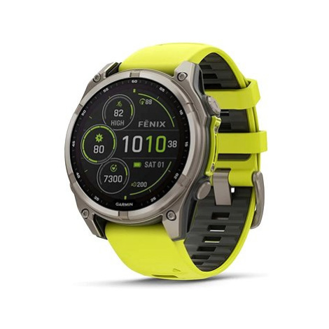 Garmin Fenix 8 47mm Sapphire Solar Titanium Yellow/Graphite Band