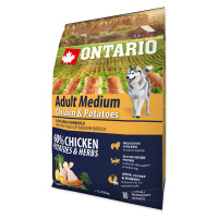 ONTARIO Dog Adult Medium Chicken & Potatoes & Herbs 2,25 kg