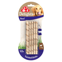 8in1 Delights Beef Twisted Sticks 10 kusů