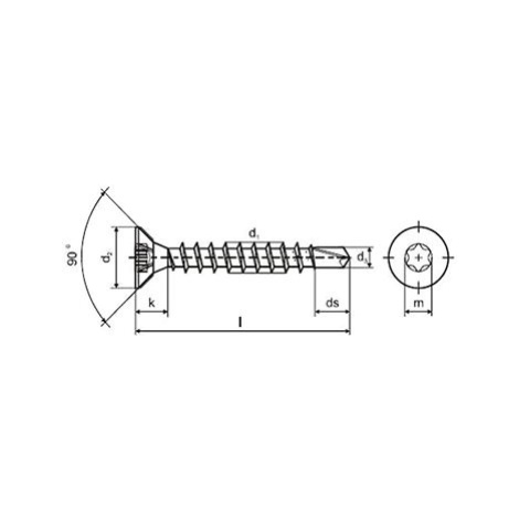 WT WINTECH Samovrtný vrut ZH T 6 dr. 4,0 × 60 ZZ / balení 400 ks