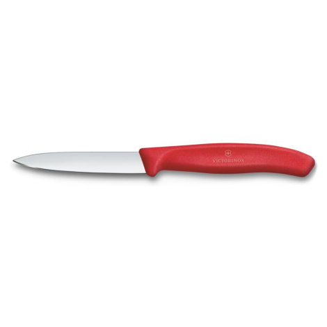 Victorinox Nůž na zeleninu Swiss Classic 8 cm rovný, špičatý, červený