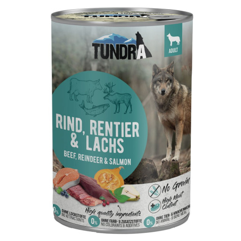 Tundra Dog hovězí, sobí a losos 12 × 400 g