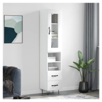 vidaXL Skříň highboard bílá s vysokým leskem 34,5x34x180 cm kompozit