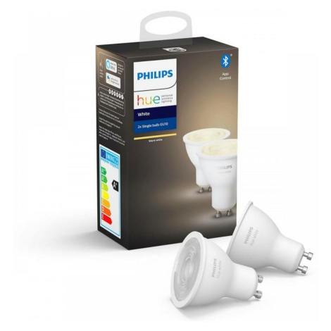 PHILIPS HUE Hue Bluetooth LED White žárovka GU10 5.2W 400lm 2700K set 2 ks