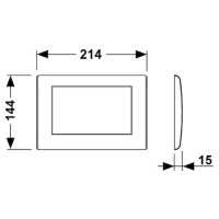 Ovládací tlačítko Tece Planus nerez chrom lesk 9240311