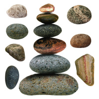 Samolepicí dekorace Stones, 30 x 30 cm