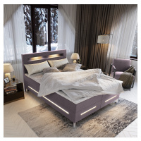 MSL Kontinentální čalouněná postel BENZEMA (140 x 200 cm) Barva látky: MONOLITH 62