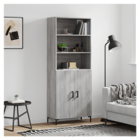 vidaXL Skříň highboard šedá sonoma 69,5 x 34 x 180 cm kompozitní dřevo