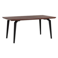 Jídelní stůl 160 x 90 cm tmavé dřevo s černým AMARES, 252869