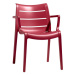 Plastová jídelní židle Suri červená