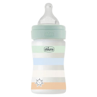 CHICCO Láhev kojenecká Well-being silikon, kluk 150 ml