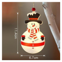 LED vánoční sněhulák 11,5 cm, 3x LR44, vnitřní, teplá bílá