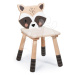 Dřevěná židle mýval Forest Racoon Chair Tender Leaf Toys pro děti od 3 let