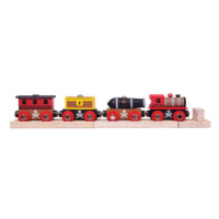 Bigjigs Rail Pirátský vlak + 3 koleje