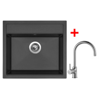 Sinks SOLO 560 Pureblack + Vitalia SOLO 560 Pureblack + Vitalia