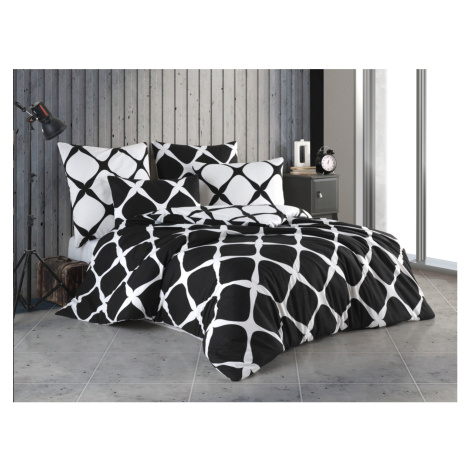 Brotex Povlečení bavlna 140x200, 70x90cm Noir Zapínání: nitěný knoflík