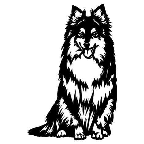 Vsepropejska Sheltie 2 dřevěná dekorace na zeď Rozměr (cm): 38 x 25